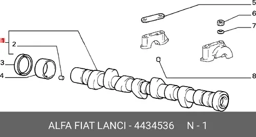 Распредвал FIAT 4434536