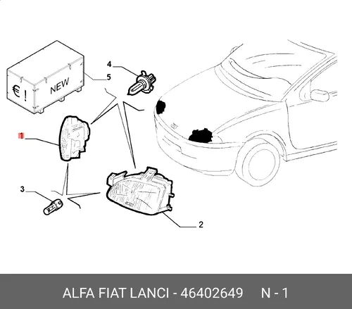 Фара FIAT 46402649