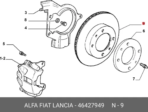 Тормозной диск FIAT 46427949