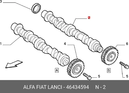 Распредвал FIAT 46434594