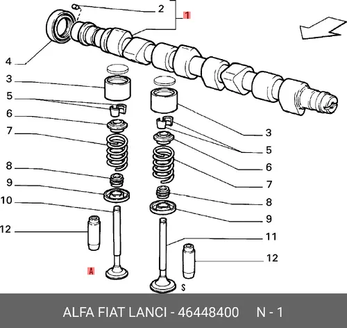 Распредвал FIAT 46448400