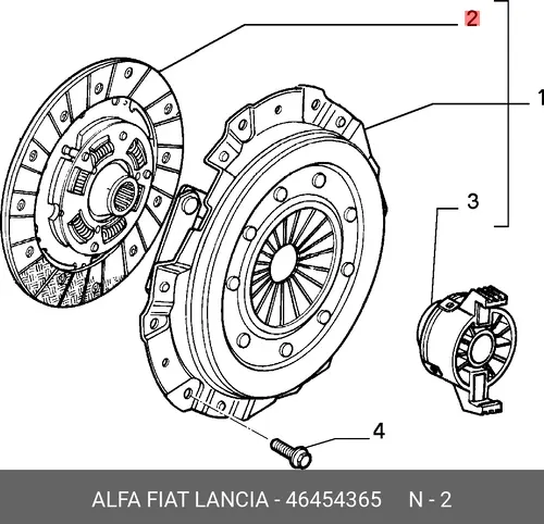 Диск сцепления FIAT 46454365