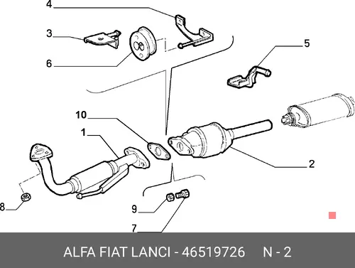 катализатор глушителя Fiat 46519726
