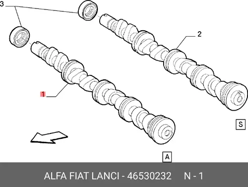 Распредвал FIAT 46530232