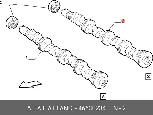 Распредвал FIAT 46530234
