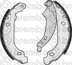 Тормозные колодки барабанные задняя ось BREMBO S 68 524