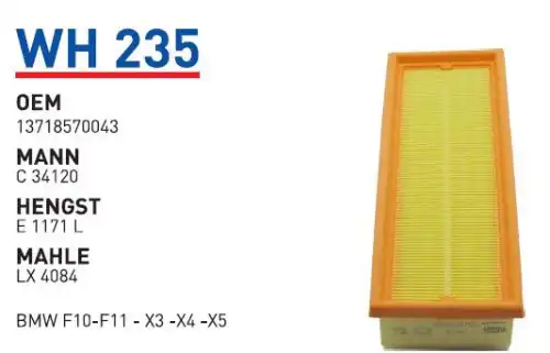 Фильтр воздушный WUNDER WH235