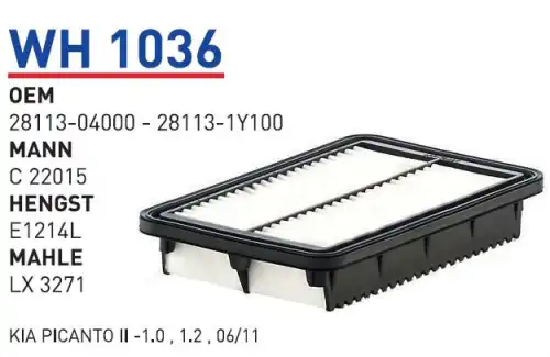 Фильтр воздушный WUNDER WH1036