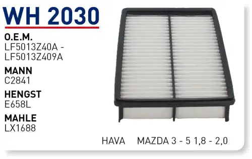 Фильтр воздушный WUNDER WH2030