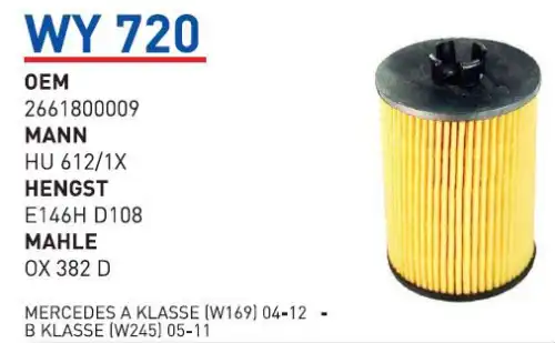 Фильтр масляный WUNDER WY720