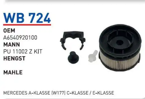 Топливный фильтр WUNDER WB724