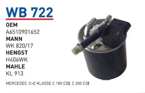 Топливный фильтр WUNDER WB722