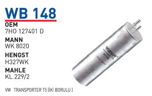Топливный фильтр WUNDER WB148