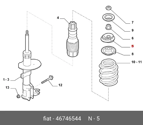 опорный подшипник 46746544 FIAT