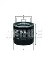 Фильтр масляный KNECHT OC23OF Toyota Corolla 1.8D/2.0D 84>/Hiace2.0/2.4 89>, Ford Scorpio 1.6-2.9i 85>