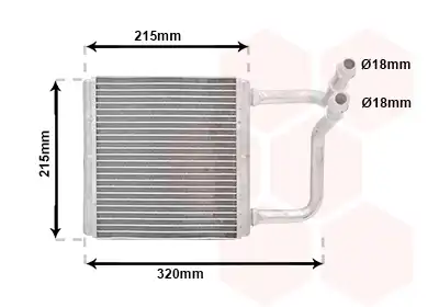 Радиатор печки VAN WEZEL 30006451
