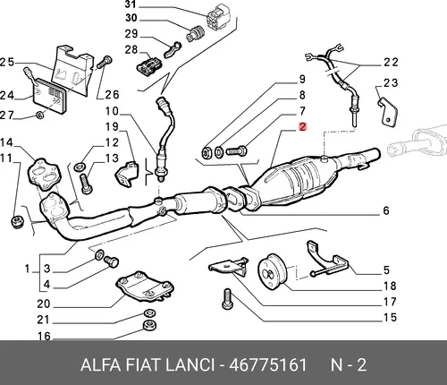 катализатор глушителя Fiat 46775161