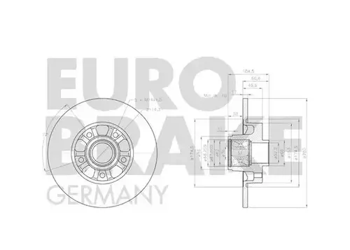 Тормозной диск 5815203679 EUROBRAKE