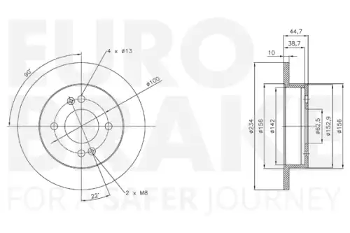 Тормозной диск EUROBRAKE 5815313455