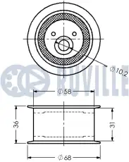 Ролик ГРМ 540839 RUVILLE