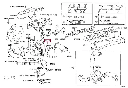ПPОКЛАДКА 1727930031 TOYOTA / LEXUS
