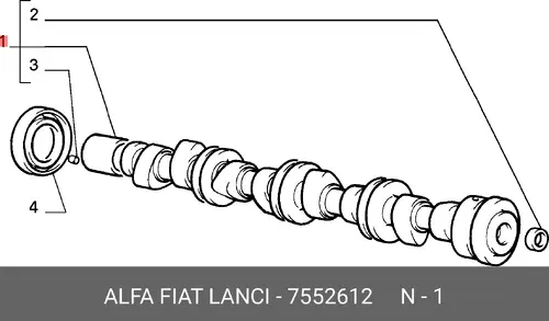 Распредвал FIAT 7552612