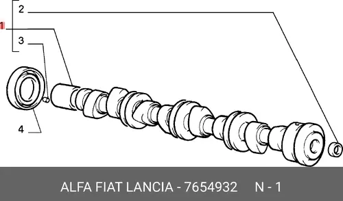 Распредвал FIAT 7654932