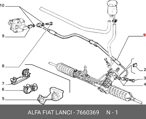 Шланг ГУР FIAT 7660369