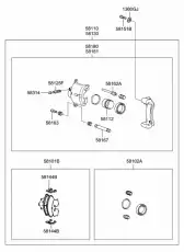 Суппорт тормозной HYUNDAI / KIA 5813025200