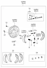 Суппорт тормозной KIA 5831138A10
