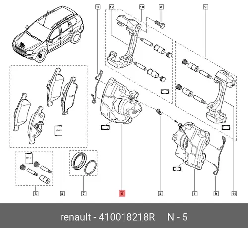 Суппорт тормозной RENAULT 41 00 182 18R