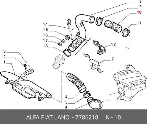Фильтр воздушный FIAT 7786218