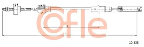 Трос сцепления COFLE 10.338