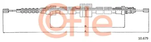 тросик ручного торм. лев.и прав. Ren 10.679 COFLE