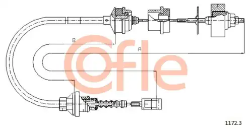 Трос сцепления COFLE 1172.3