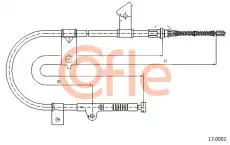 Трос ручного тормоза COFLE 17.0002