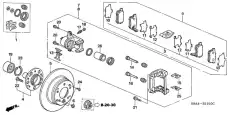 Суппорт тормозной HONDA 43019-S9A-A00