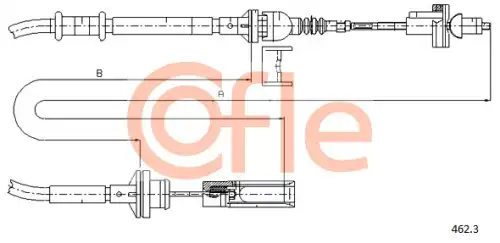 Трос сцепления COFLE 462.3