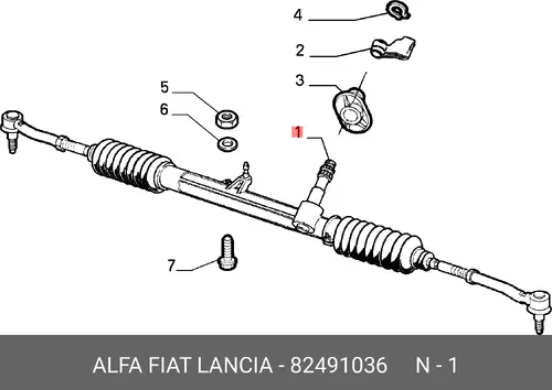 Рулевая рейка FIAT 82491036