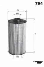 Фильтр масляный MECAFILTER ELH4207