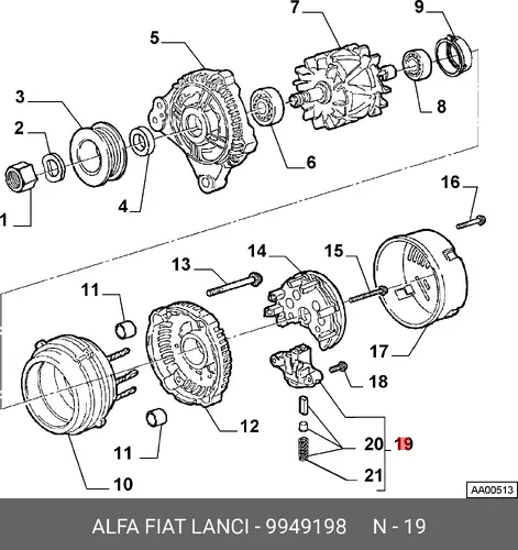 реле-регулятор Fiat 9949198