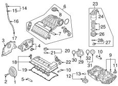 Фильтр масляный VAG 021115562A Audi A8, VW Passat 92>