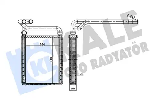 Радиатор печки KALE 347135