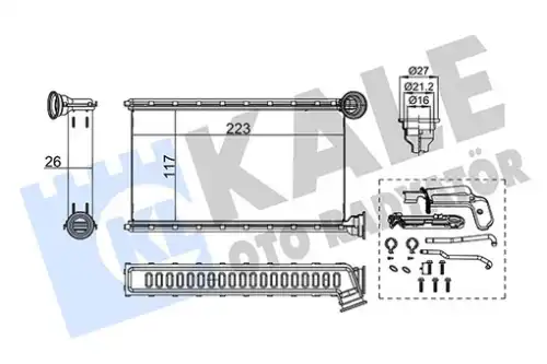 Радиатор печки KALE 355225