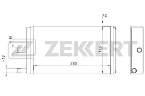 Радиатор печки ZEKKERT MK5128