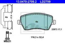 Тормозные колодки дисковые ATE 13.0470-2709.2