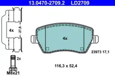 Тормозные колодки дисковые ATE 13.0470-2709.2