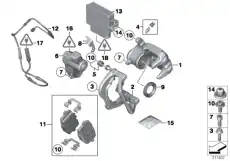 Тормозные колодки дисковые BMW 34 21 2 284 389