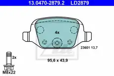 Тормозные колодки дисковые ATE 13.0470-2879.2
