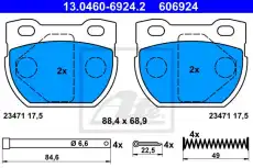Тормозные колодки дисковые ATE 13.0460-6924.2